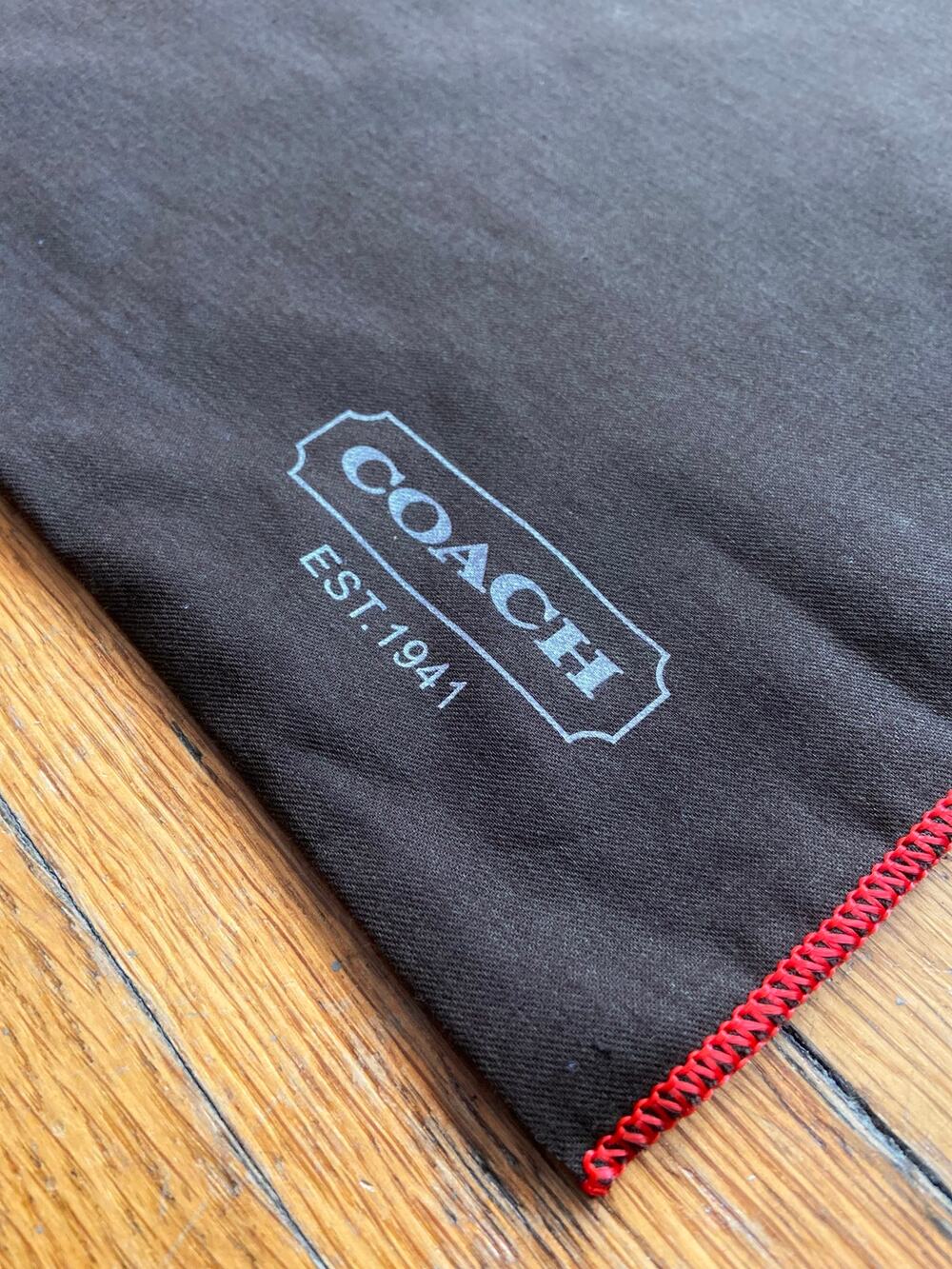COACH 19"x15" Brown/Red Dust Bag